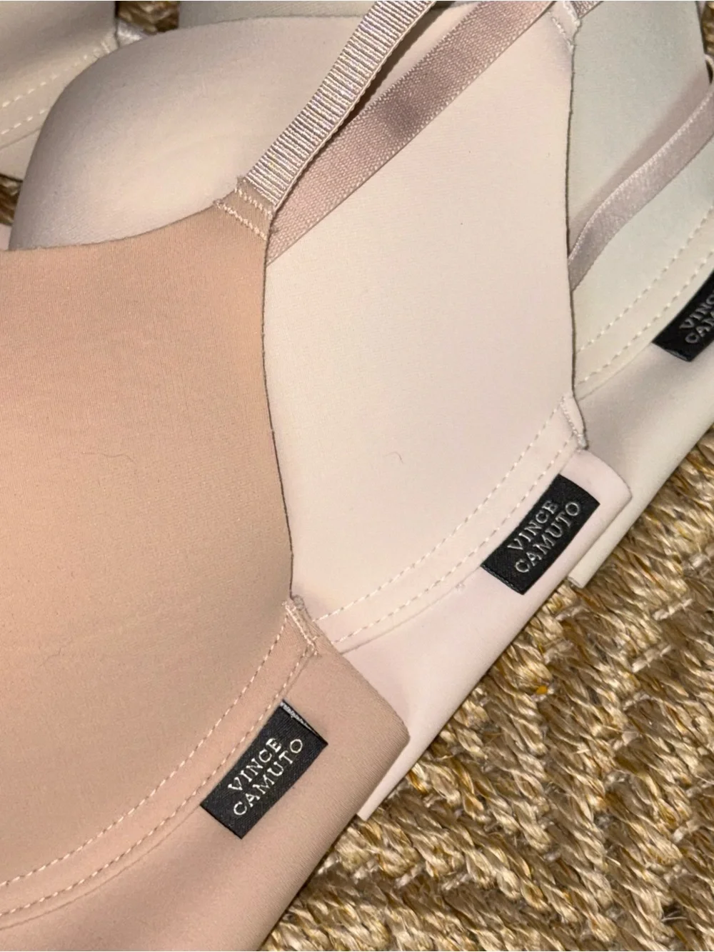Vince Camuto 34b Everyday Smooth T-Shirt Bra Set of 3 Underwire Nude Pink Cream